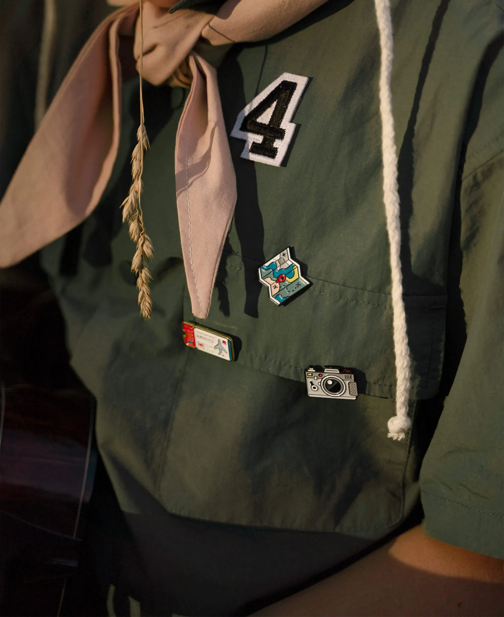 Camp backpack with safety essentials